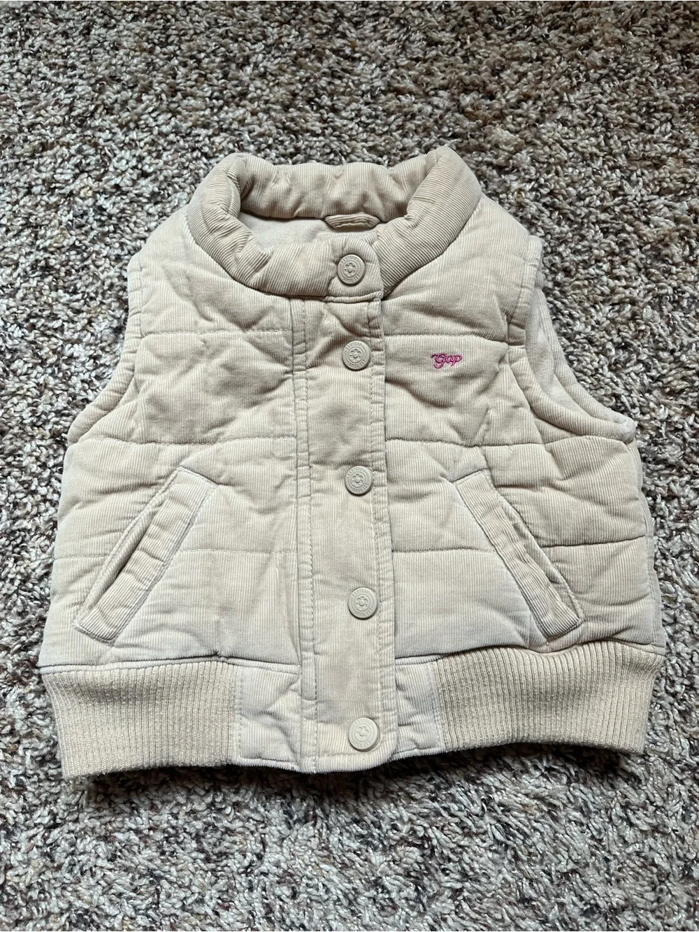 BabyGap corduroy puffer vest - 2T, Y2K